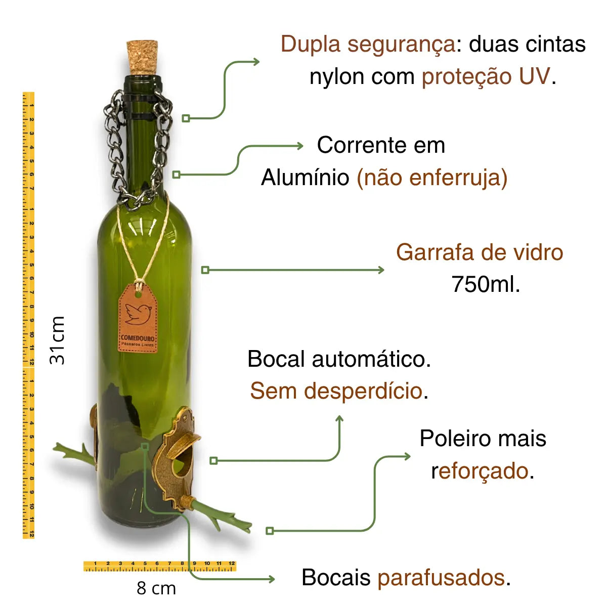 Kit 3: CasaOvo + Comedouro Vinho Verde
