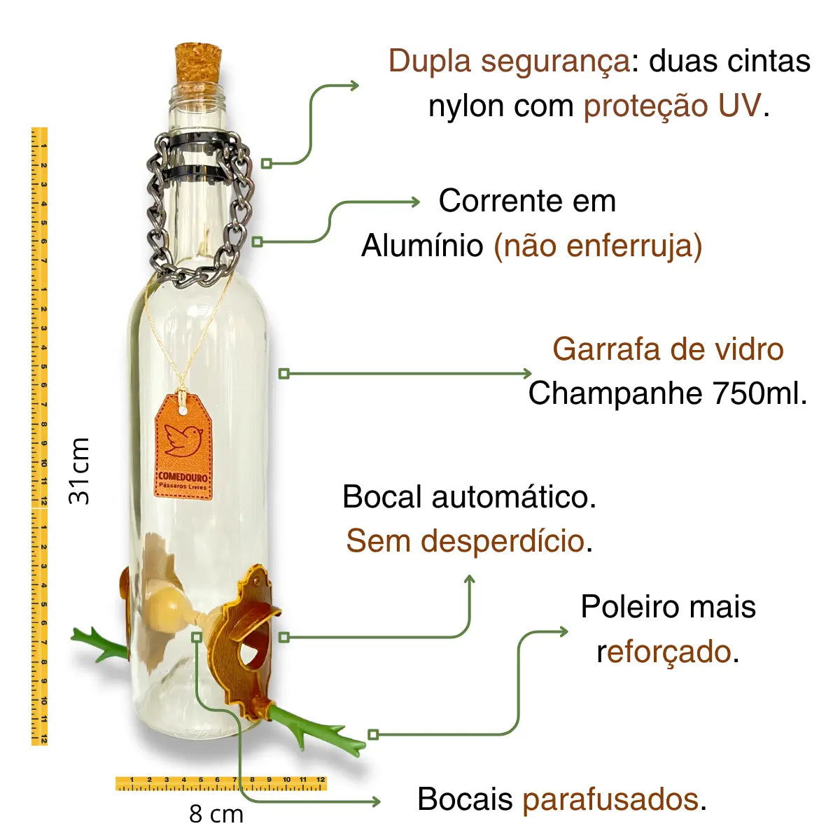 Kit 3: CasaOvo + Comedouro Vinho Branco