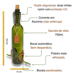 Kit 3: CasaOvo  + Comedouro­­  Vinho Verde