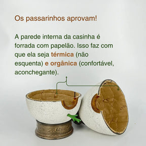 Kit 3: CasaOvo + Comedouro Vinho Branco